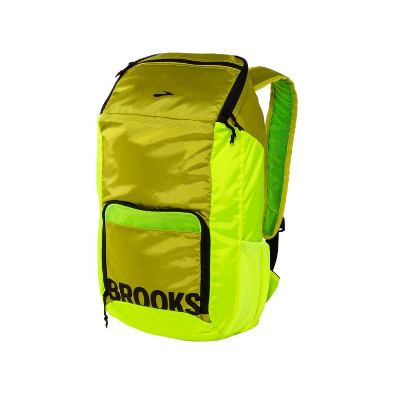 Brooks Stride - Womens Running Backpack - Greenyellow/Black/Acid Lime/Nightlife (69053YXQT)
